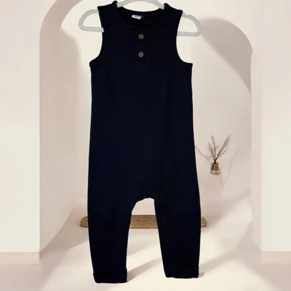 Old Navy Unisex Sleeveless Sweater-Knit Henley One-Piece for Baby In the Navy